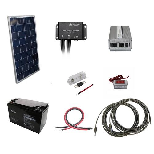 AIMS Power, KITB-B125012120, 120 Watt Solar Kit - 1250 Watt Inverter
