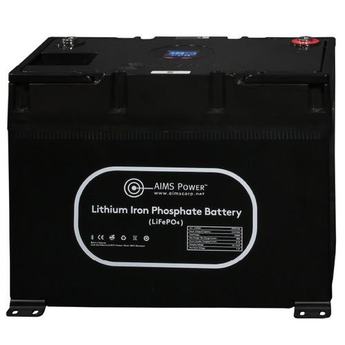 AIMS Power, LFP12V135A, LiFePO4 12 volt 104 AH Lithium Battery - Bluetooth - Wake Up - Heater