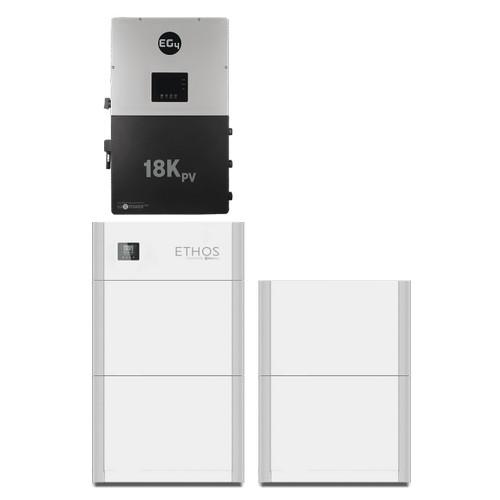 BigBattery, K0956, ETHOS Battery & 18kPV Hybrid Inverter (ESS) | 10.24–46.1kWh | UL9540 | Grid-Tied Home Solar System (18kW PV), 1x 18kPV + 4x ETHOS