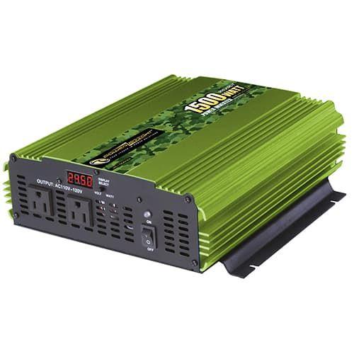 Power Bright, ML1500-24, 24V 1500W continuous / 3000 watt peak, modified wave inverter, dual AC outlet, low voltage, overload & temperature protection, LED display, 1 year warranty