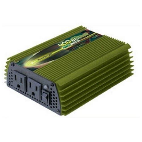 Power Bright, ML400-24, 24V 400W continuous / 800 watt peak, modified wave inverter, dual AC outlet, low voltage, overload & temperature protection, hard wire kit included, 1 year warranty