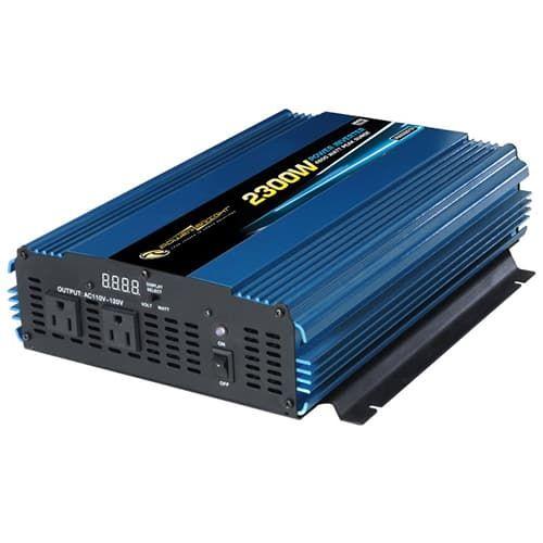 Power Bright, PW2300-12, 12V 2300W continuous / 4600W peak, modified wave inverter, dual AC outlet, low voltage, overload & temperature protection, LED display, 1 year warranty