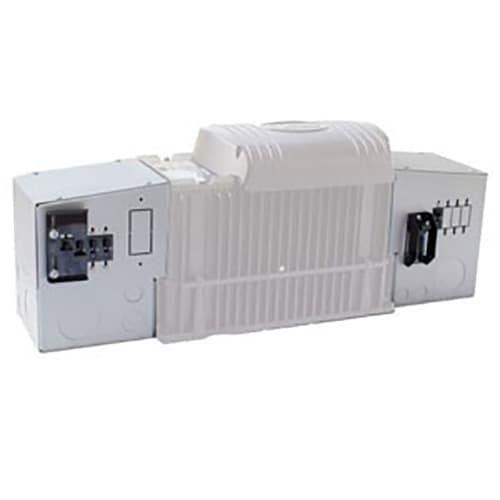 Outback Power, FW250, DC and/or AC breaker enclosure - secures directly to either end of an FXR Series Inverter/Charger. Includes ground bus bar and DC breaker handle guard. Holds up to 4 AC or 4 DC - 1 to 80 Amp, one 175 or 250 Amp panel mount breaker and a GFCI AC outlet (not included)