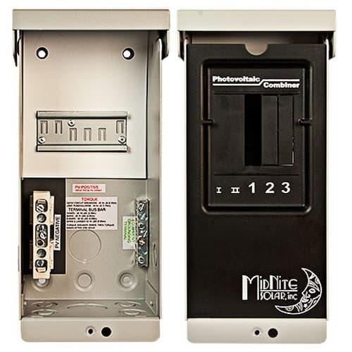 Midnite Solar, MNPV2-1000, String Combiner, 40 A, 1000 VDC, Nema 3R, 2-String, Fuses and Fuse Holders Not Included