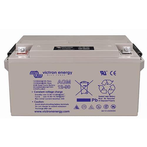 Victron Energy, BAT412800084, 12V/90Ah AGM Deep Cycle Batt.