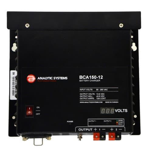 Analytic Systems, BCA150-24, 6A, 24V Out, 85-264VAC PFC In, AC/DC Battery Charger, 2 Bank