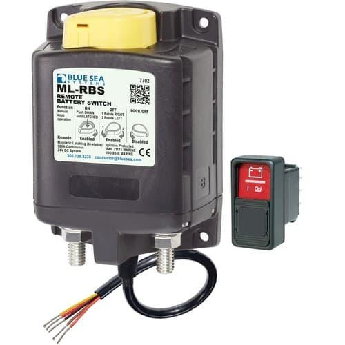 Blue Sea Systems, 7702, ML-RBS Remote Battery Switch with Manual Control - 24V DC 500A
