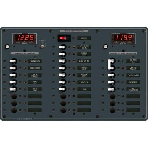Blue Sea Systems, 8408, AC Main + 6 Positions/DC Main + 18 Positions