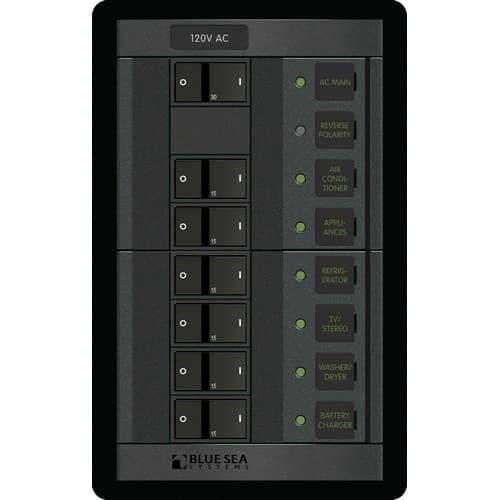 Blue Sea Systems, 1202, 120 Volt AC Main + 6 Positions