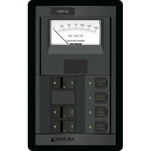 Blue Sea Systems, 1206, 120 Volt AC Main + 2 Positions