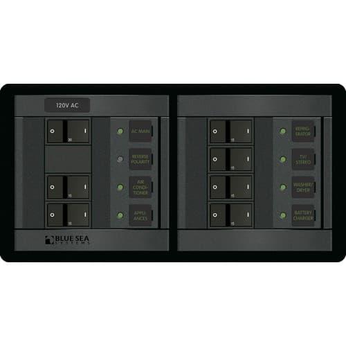 Blue Sea Systems, 1230, 120 Volt AC Main + 6 Positions