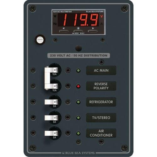 Blue Sea Systems, 8505, AC Main + 3 Positions [European]