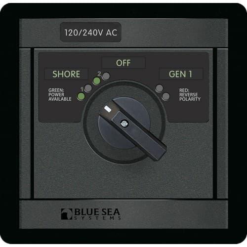 Blue Sea Systems, 1489, 120/240V AC Rotary 30A OFF + 2 Sources 2x120V/1x240V
