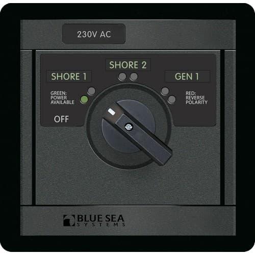 Blue Sea Systems, 1485, 230V AC Rotary 30A OFF + 3 Sources