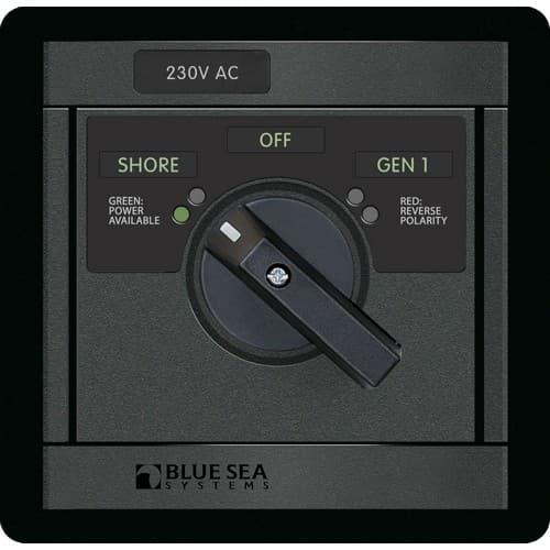 Blue Sea Systems, 1486, 230V AC Rotary 65A OFF 2 Sources