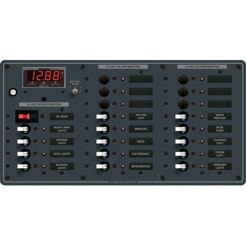 Blue Sea Systems, 8379, DC Main + 20 Positions, White Toggle