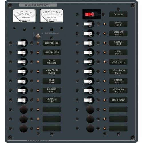 Blue Sea Systems, 8380, DC Main + 22 Positions, White Toggle