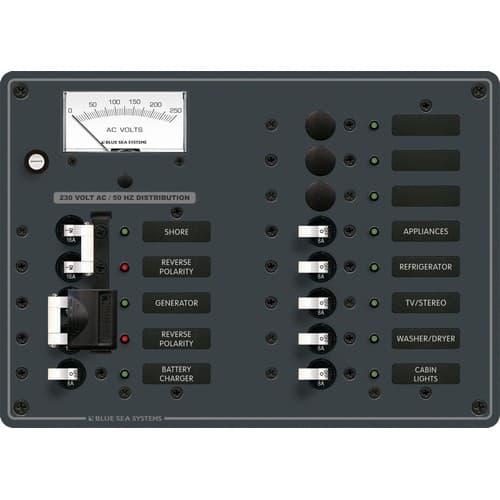 Blue Sea Systems, 8562, AC 2 Sources + 9 Positions [European]