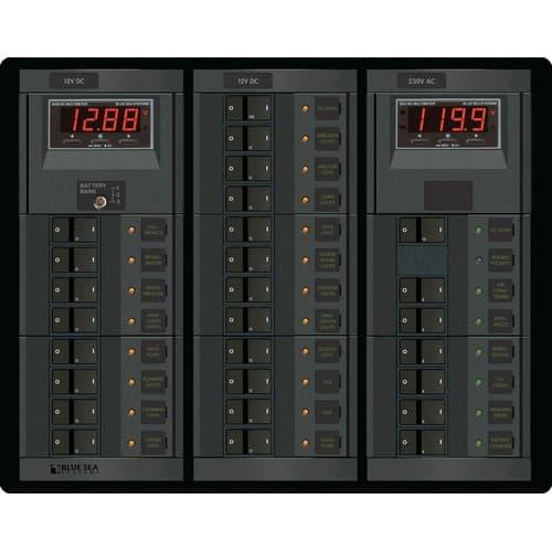 Blue Sea Systems, 1219, 12 Volt DC Main + 19 Positions/230 Volt AC Main + 6 Positions