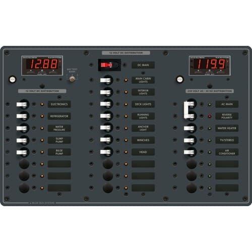 Blue Sea Systems, 8508, AC Main + 6 Positions/DC Main + 18 Positions [European]