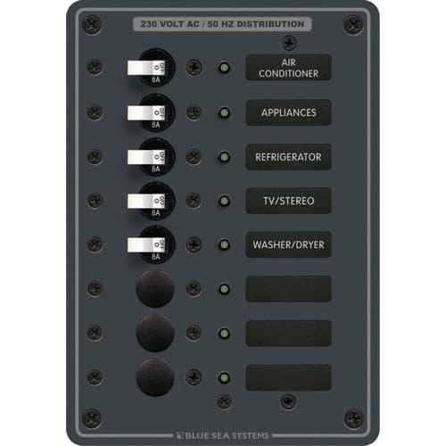 Blue Sea Systems, 8159, AC 8 Position [European]