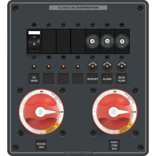 Blue Sea Systems, 8689, Triple Battery Bank Management Panel