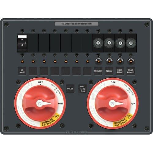Blue Sea Systems, 8693, Triple Battery Bank Management Panel