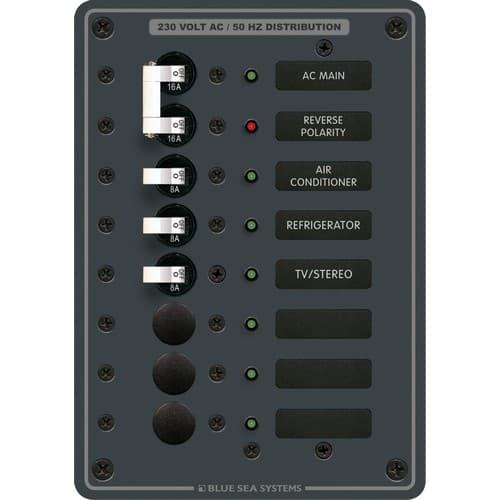 Blue Sea Systems, 8127, AC Main + 6 Positions [European]