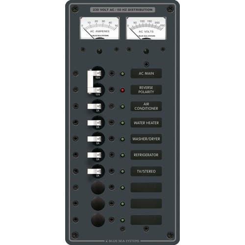 Blue Sea Systems, 8174, AC Main + 8 Positions [European]