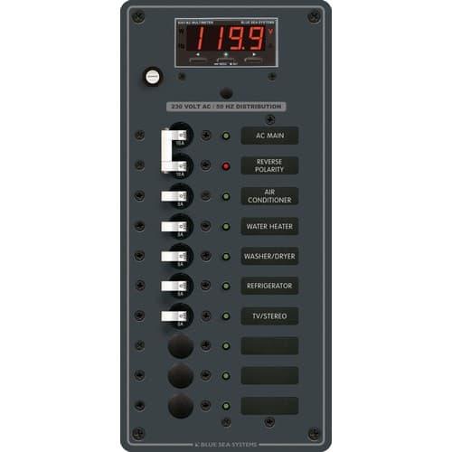 Blue Sea Systems, 8506, AC Main + 8 Positions [European]