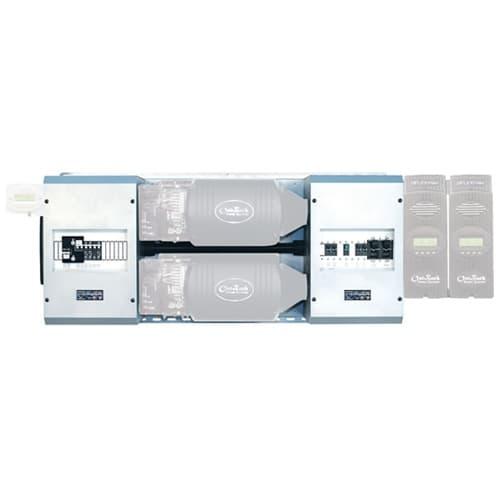 Outback Power, FW500-DC, DC breaker enclosure - fits at the DC side of one or two FXR Series Inverter/Chargers. Includes ground bus bar, 500 Amp DC shunt assembly with negative TBB breaker mounting screws - holds up to eight 1 to 80 Amp, three 100 or 125 Amp and two 175 or 250 Amp panel mount breakers (not included)