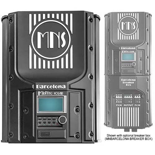 (image for) Midnite Solar, MNBCLNA, The Barcelona Charge Controller shown with optional Barcelona Breaker Box 