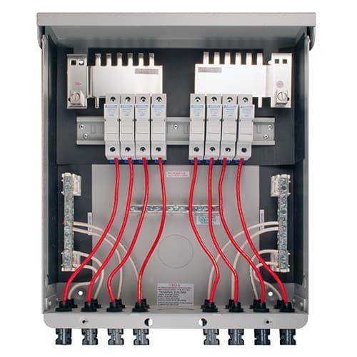 (image for) Midnite Solar, MNPV8-MC4, String Combiner, 200A, 600DCV, Nema 3R, Pre-Wired for 8 Circuits with MC4 Connectors