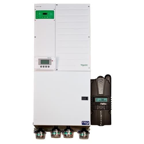 (image for) Midnite Solar, MNXWP6848-CL250, Pre Wired Schneider Electric Conext XW PRO 6848 120/240 vac Inverter for Off grid or Battery based Grid Tie., 6800 watt 48 volt inverter. AC Bypass Assembly included, with Classic 250 and high voltage input breakers instead of a Classic 150.