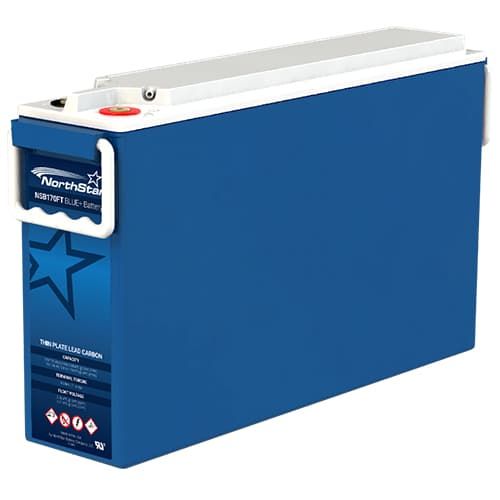 (image for) NorthStar, NSB170FT BLUE+, BLUE+ VRLA-AGM Pure Lead Carbon 170Ah, 12V Front Terminal, kWh Storage Per Battery: 2.04 kWh Nameplate / 1.02 kWh Effective