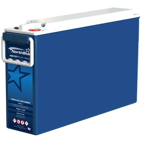 (image for) NorthStar, NSB190FT BLUE+, BLUE+ VRLA-AGM Pure Lead Carbon 183Ah, 12V Front Terminal, kWh Storage Per Battery: 2.20 kWh Nameplate / 1.10 kWh Effective