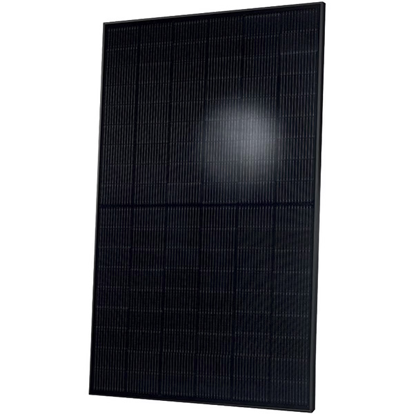 (image for) Qcells, Q.TRON BLK M-G2.H+ 435, 435 W, 108 half cut Q.ANTUM NEO cells, gapless, black frame, black backsheet with MC4 connectors. Domestic components: junction box
