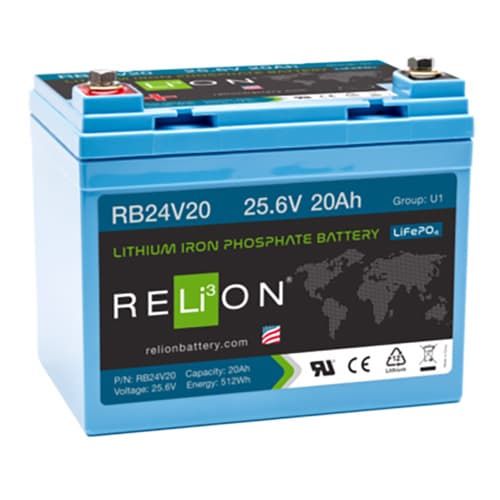 (image for) Relion Battery LLC, RB24V20, 24V 20Ah LiFePO4 Battery