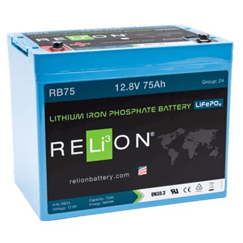 (image for) Relion Battery LLC, RB75, 12V 75Ah LiFePO4 Battery