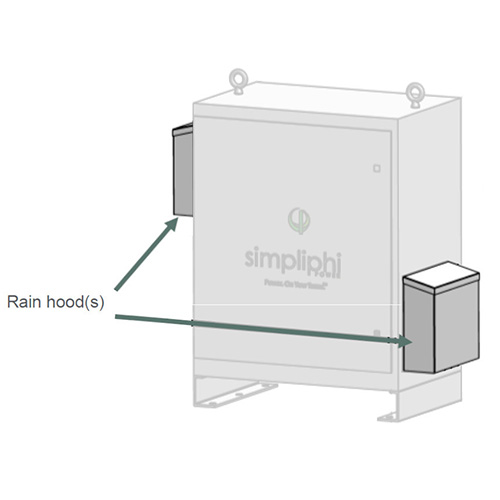 (image for) SimpliPhi, RH-44, Rain Hoods - For Outdoor Installations (AccESS)