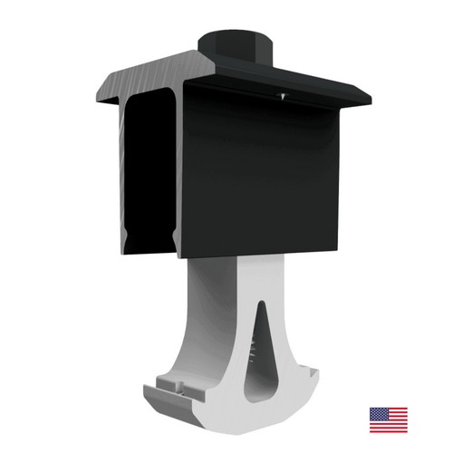(image for) SnapNrack, 242-02071-USA, Ultra Rail Mid Clamp, Black (USA)