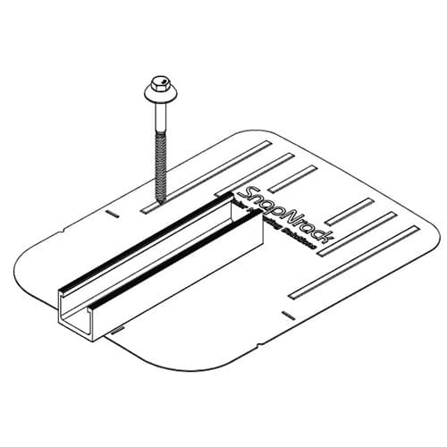 (image for) SnapNrack, 232-01371, Flash Track, 7-1/2In, Mill