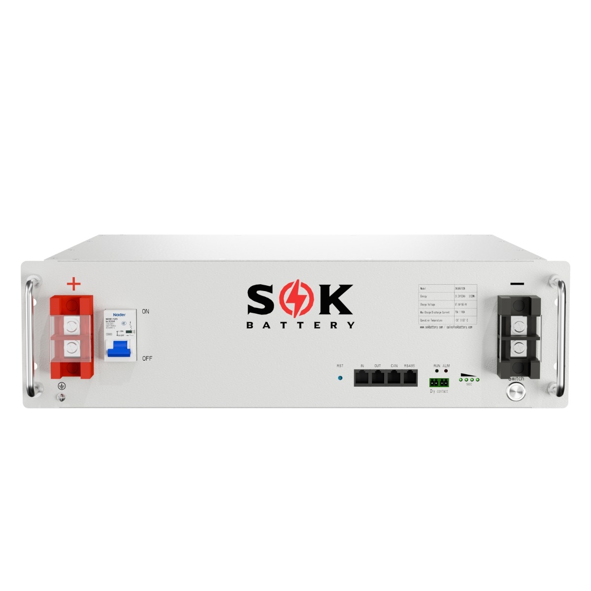 (image for) Sok Battery, SK48V100N, 3U-size, Bluetooth-OTA, Heater PAD, Protocol Choosing in the APP