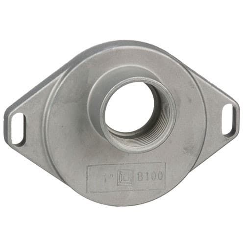 (image for) Square D, B100, Conduit Fitting, 1IN Dia, Steel, B Style Hub Plate Threaded