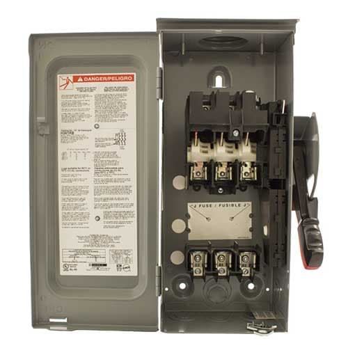 circuit composition 9th of 3P HD Switch Square D, 30A Fusible NEMA3R 600V