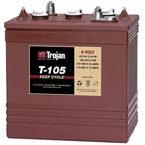 (image for) Trojan Battery T-105, Signature Line, 6 Volt Deep-Cycle Flooded Battery