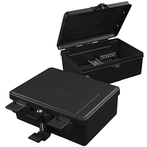 (image for) UniRac, SBOXRAIL-D, Solobox Rail - junction box with universal compatibility with all major rails. Single-screw installation, self-leveling clamp, engineered with durable Noryl Resin