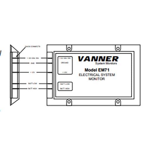 (image for) Vanner Inc, EM71, 12VDC Battery Equalizer System Monitor