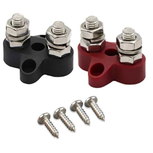 (image for) Victron Energy, VBB413020010, Dual Terminal Stud M8-linked set (1 red/1 black)