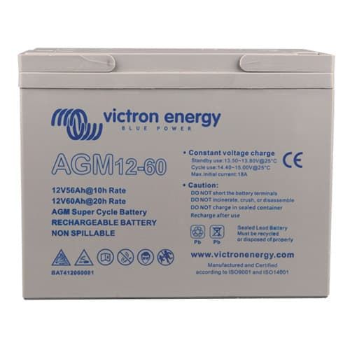 (image for) Victron Energy, BAT412060081, 12V/60Ah AGM Super Cycle Batt. (M5)